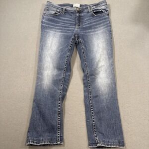 BKE  PAYTON WOMEN 32 Denim Women   Buckle Mid Rise STRAIGHT JEANS